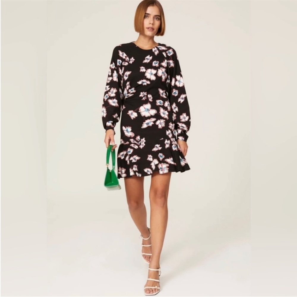 Tanya Taylor Noemie Floral Long Sleeve Dress SZ 8 EUC
